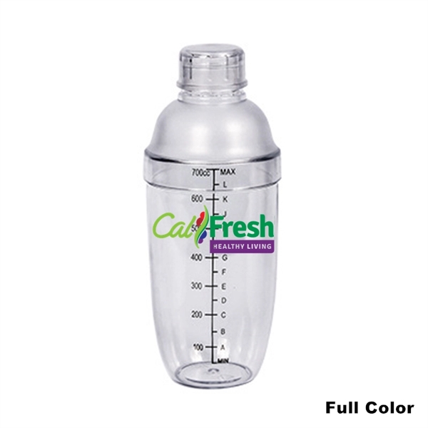10/16.9/24 oz Clear Plastic Cocktail Shaker with Scale - 10/16.9/24 oz Clear Plastic Cocktail Shaker with Scale - Image 3 of 6