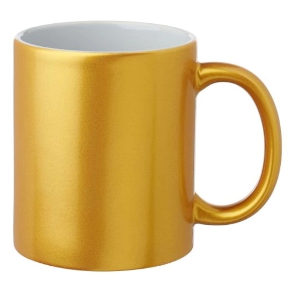 11 Oz. Metallic Color Exterior /W White Interior Custom Mugs - 11 Oz. Metallic Color Exterior /W White Interior Custom Mugs - Image 2 of 5