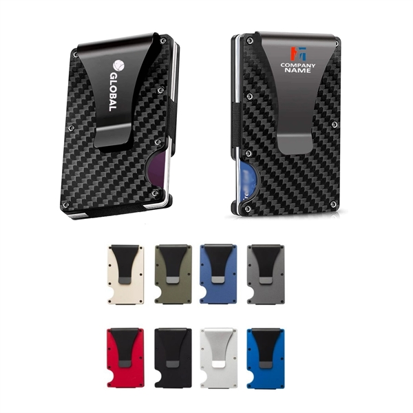 Carbon Fiber Credit Card Holder with Metal Money Clip - Carbon Fiber Credit Card Holder with Metal Money Clip - Image 0 of 2