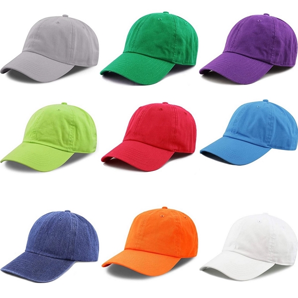 Unisex Adjustable Cotton Plain Baseball Dad Hat - Unisex Adjustable Cotton Plain Baseball Dad Hat - Image 1 of 8
