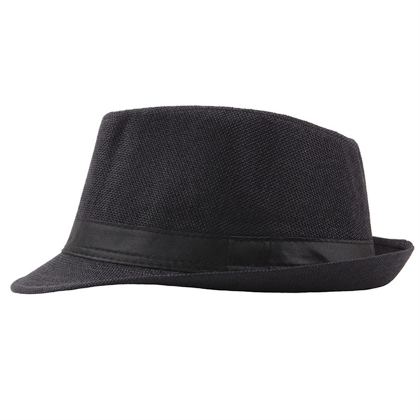 Straw Gambler Hat With Black Band - Straw Gambler Hat With Black Band - Image 1 of 7