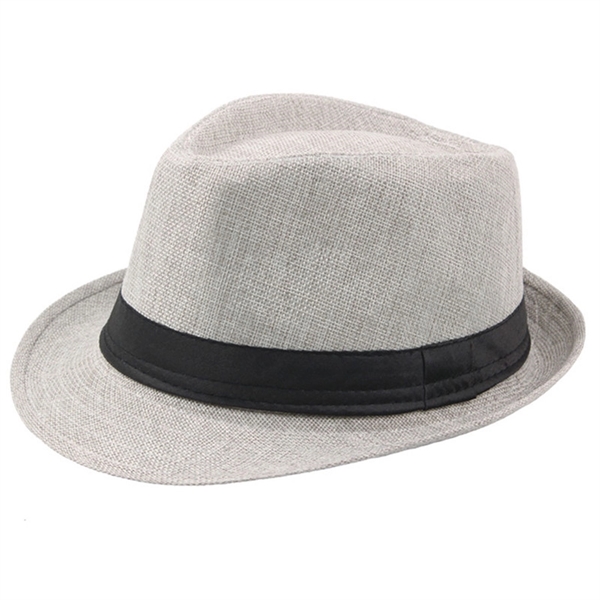 Straw Gambler Hat With Black Band - Straw Gambler Hat With Black Band - Image 4 of 7