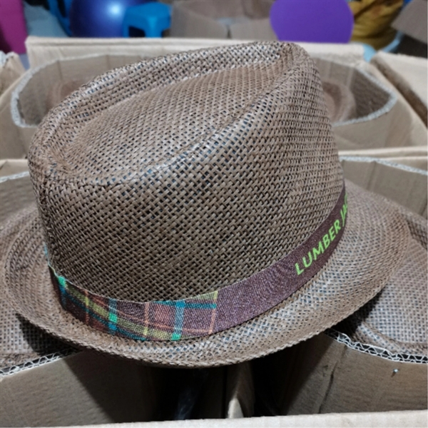 Straw Gambler Hat With Black Band - Straw Gambler Hat With Black Band - Image 7 of 7