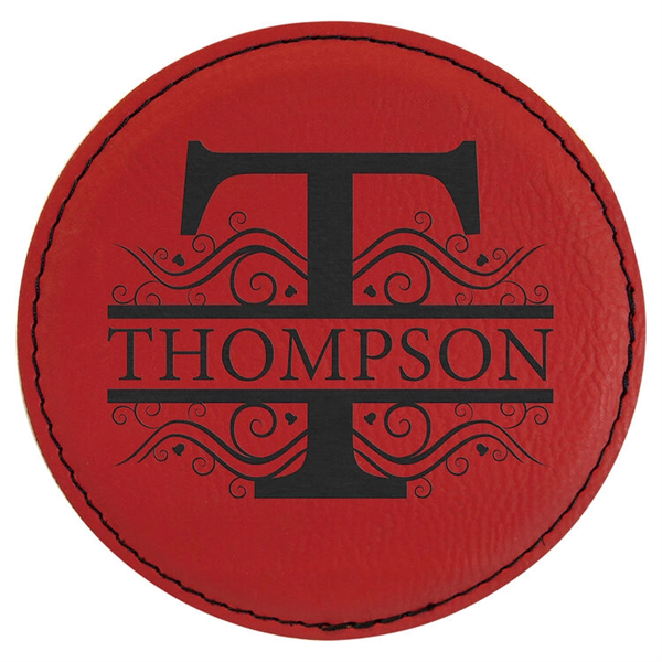 Laserable Leatherette Coaster - Laserable Leatherette Coaster - Image 0 of 27
