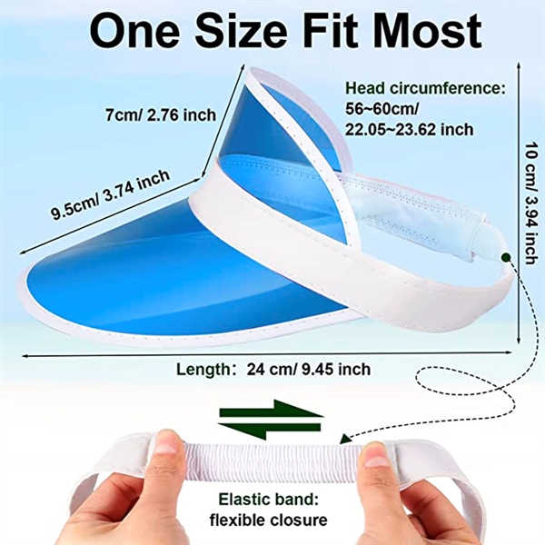 Plastic Clear Sun Visors - Plastic Clear Sun Visors - Image 1 of 2
