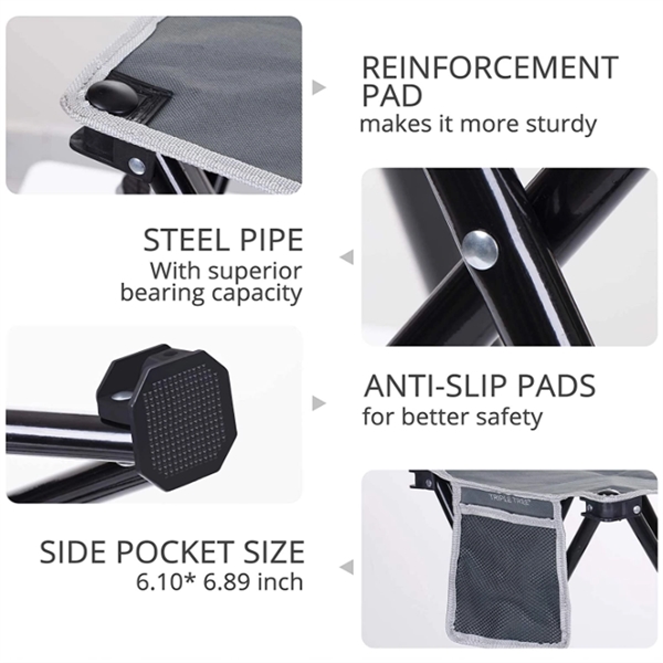 Custom Heavy Duty Outdoor Portable Folding Camping Stool - Custom Heavy Duty Outdoor Portable Folding Camping Stool - Image 1 of 6