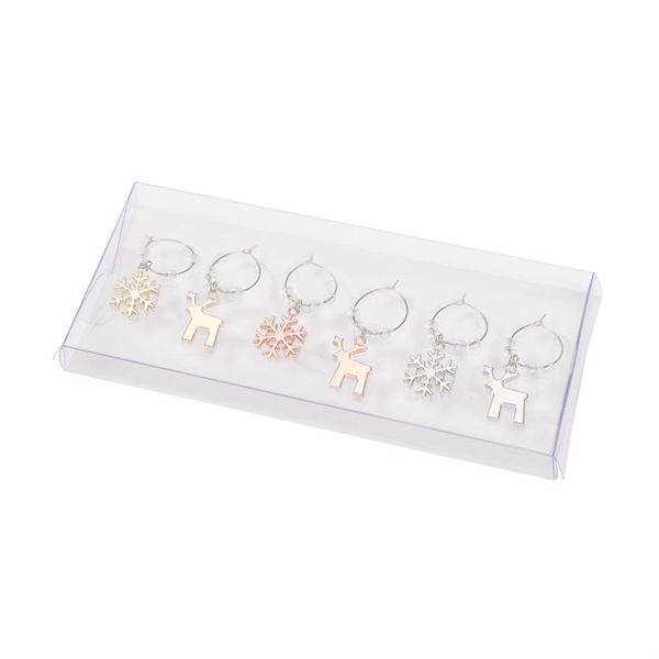 Rudolf Wine Charm Set - 6pc - Rudolf Wine Charm Set - 6pc - Image 1 of 1