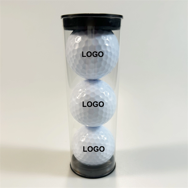 Three Pcs Practice Golf Ball Set w/ Clear Tube - Three Pcs Practice Golf Ball Set w/ Clear Tube - Image 0 of 2