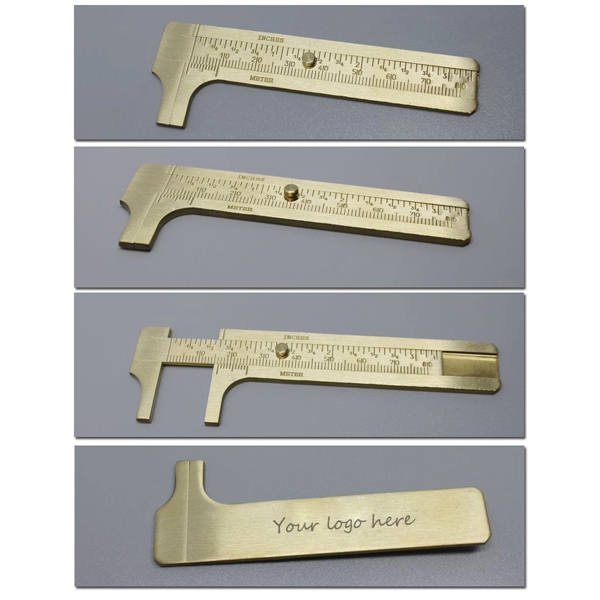 Mini Portable Pocket Double Scale Brass Vernier Caliper - Mini Portable Pocket Double Scale Brass Vernier Caliper - Image 0 of 1