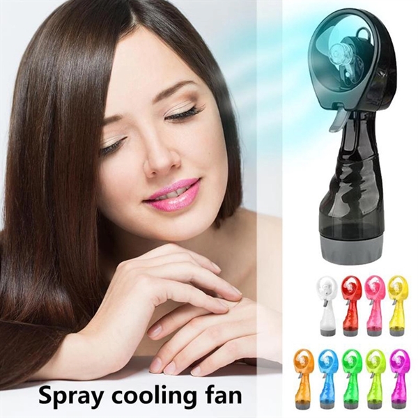 Handheld Battery Powered Water Misting Fan - Handheld Battery Powered Water Misting Fan - Image 1 of 5