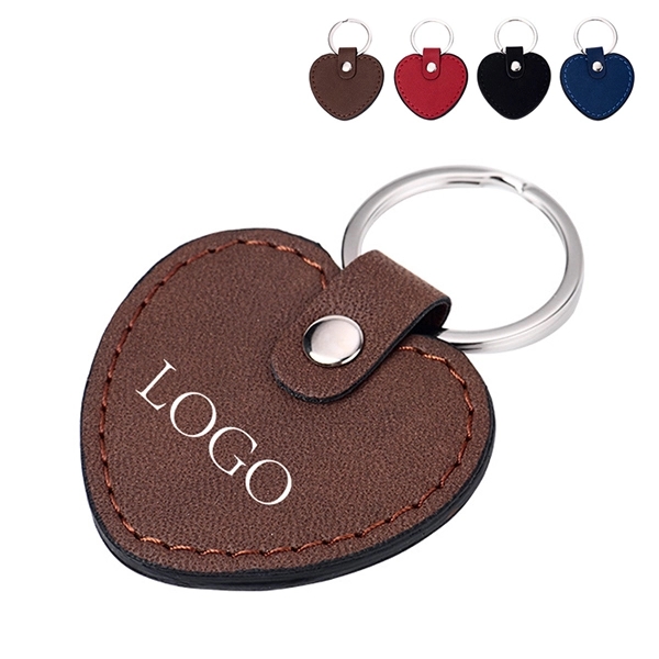 Pu leather Heart Shaped Key Chain - Pu leather Heart Shaped Key Chain - Image 0 of 2
