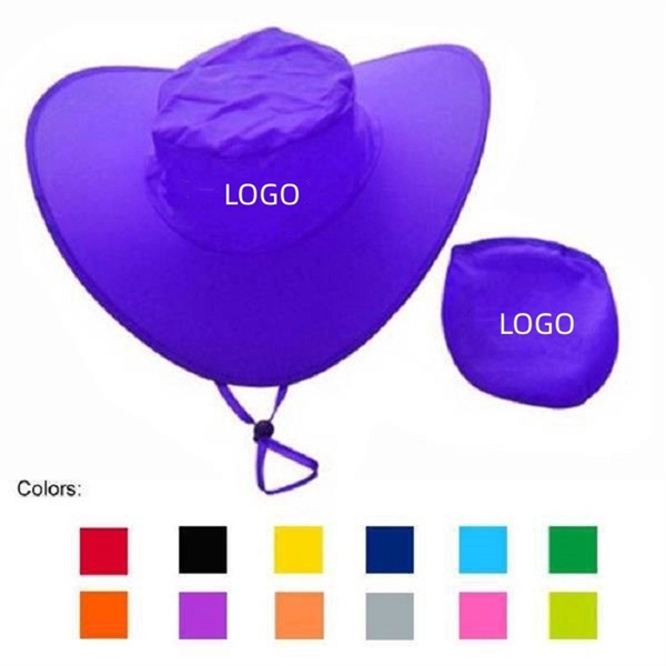 Nylon Foldable Hat With Pouch - Nylon Foldable Hat With Pouch - Image 0 of 2