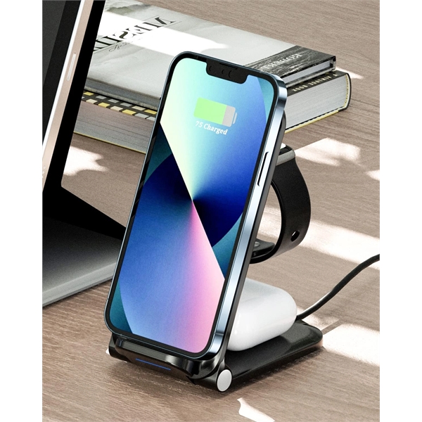 3-1 foldable Wireless Charger *Fast Charge 15W* - 3-1 foldable Wireless Charger *Fast Charge 15W* - Image 0 of 6