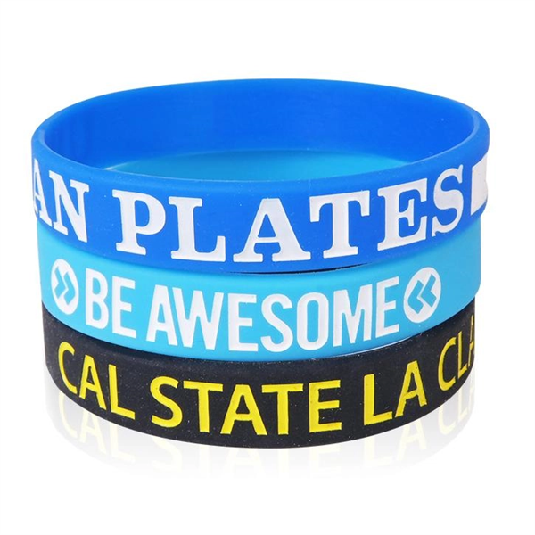 1/2" Width Silicone Wristband - 1/2" Width Silicone Wristband - Image 1 of 8