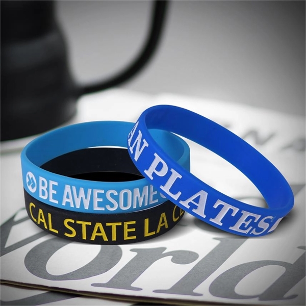 1/2" Width Silicone Wristband - 1/2" Width Silicone Wristband - Image 2 of 8