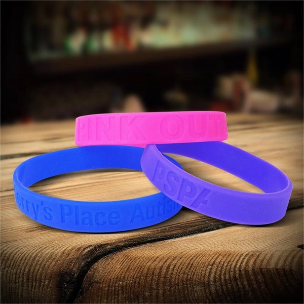 1/2" Width Silicone Wristband - 1/2" Width Silicone Wristband - Image 4 of 8