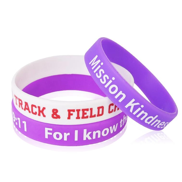 1/2" Width Silicone Wristband - 1/2" Width Silicone Wristband - Image 8 of 8