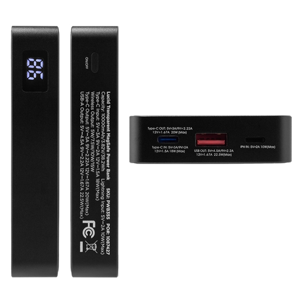 Lucid Transparent MagSafe Wireless Power Bank - Lucid Transparent MagSafe Wireless Power Bank - Image 7 of 10