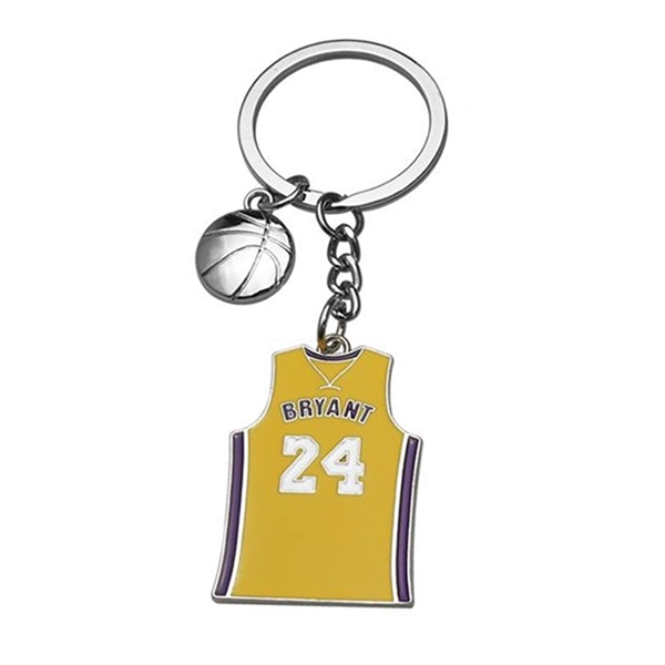 Kobe Bryant Jersey Keychain - Engraved Tag - Kobe Bryant Jersey Keychain - Engraved Tag - Image 2 of 2