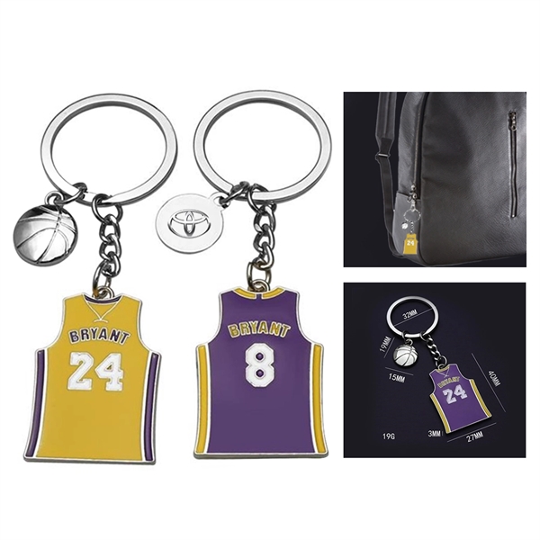 Kobe Bryant Jersey Keychain - Engraved Tag - Kobe Bryant Jersey Keychain - Engraved Tag - Image 0 of 2
