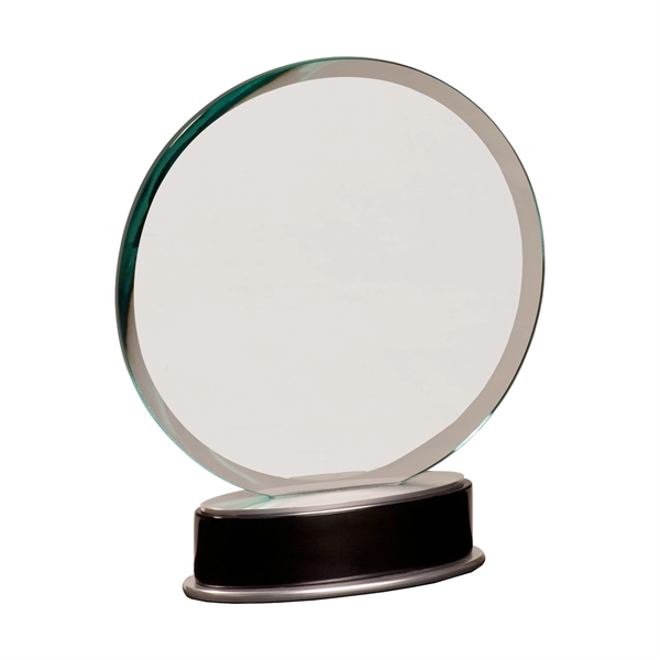 9" Jade Round Metro Glass Award - 9" Jade Round Metro Glass Award - Image 1 of 1