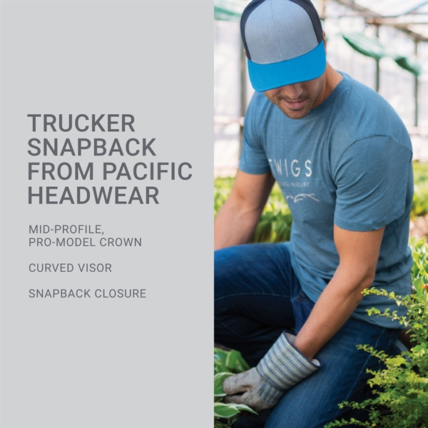 Trucker Snapback Cap - Trucker Snapback Cap - Image 64 of 65