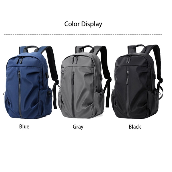 Waterproof Laptop Backpack Business Leisure Schoolbag - Waterproof Laptop Backpack Business Leisure Schoolbag - Image 6 of 6