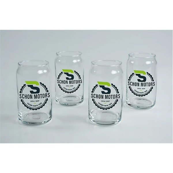 Full Colour Arc Can Shape Glass Gift Set Of 4 - Full Colour Arc Can Shape Glass Gift Set Of 4 - Image 0 of 0