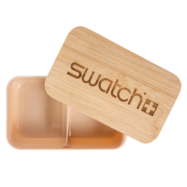 Bamboo Lid Bento Lunch Box - Bamboo Lid Bento Lunch Box - Image 2 of 2