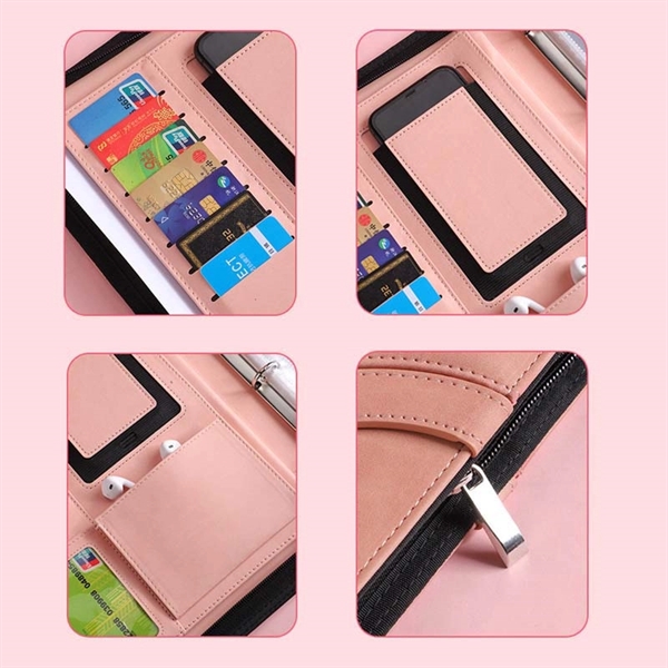 Zippered Leather Portfolio with Hidden Handle - Zippered Leather Portfolio with Hidden Handle - Image 1 of 3