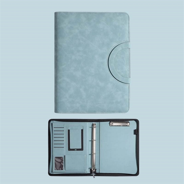 Zippered Leather Portfolio with Hidden Handle - Zippered Leather Portfolio with Hidden Handle - Image 3 of 3