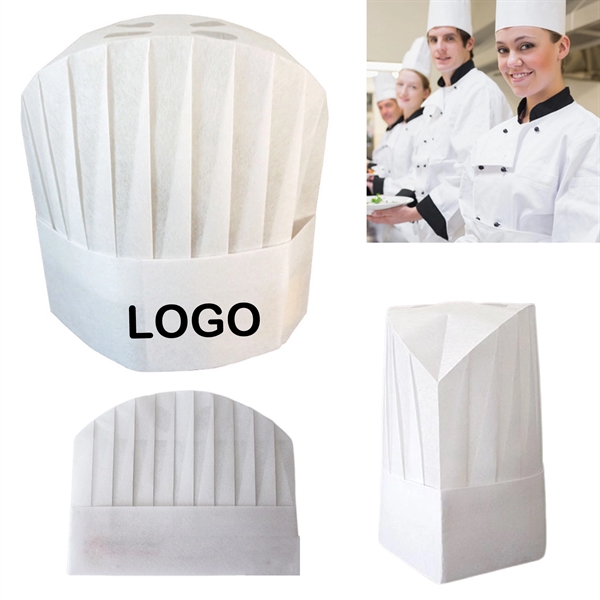 Disposable Vegetable Fiber Non-Woven Chef Hat - Disposable Vegetable Fiber Non-Woven Chef Hat - Image 0 of 1