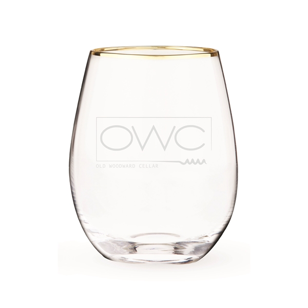Gilded Stemless Wine Glass Set by Twine - Gilded Stemless Wine Glass Set by Twine - Image 0 of 3