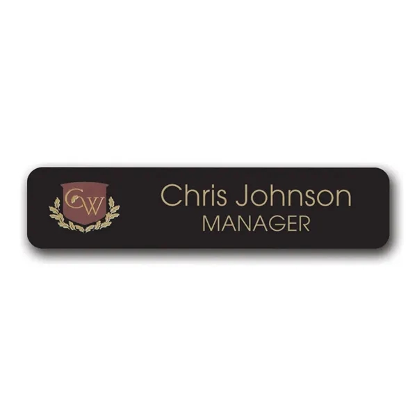 Brass Badge Screened Logo & Engraved - Brass Badge Screened Logo & Engraved - Image 1 of 1