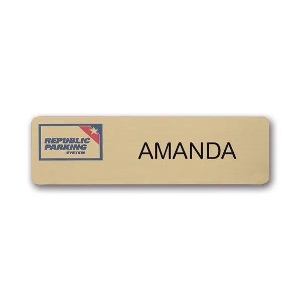 Brass Badge Screened Logo & Engraved - Brass Badge Screened Logo & Engraved - Image 0 of 1