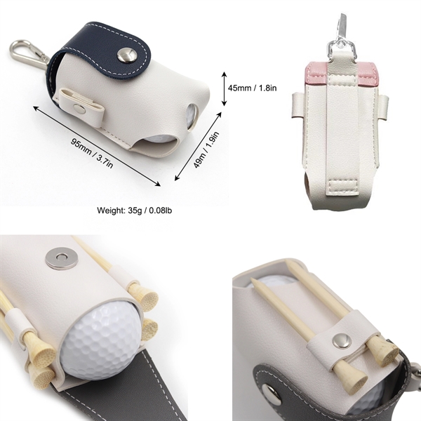 Mini Portable Pu Golf Ball Waist Bag - Mini Portable Pu Golf Ball Waist Bag - Image 1 of 3