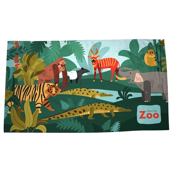 Silk Touch Beach Blanket/Towel 35- x 60- 400GSM Poly/Cotton - Silk Touch Beach Blanket/Towel 35- x 60- 400GSM Poly/Cotton - Image 0 of 0