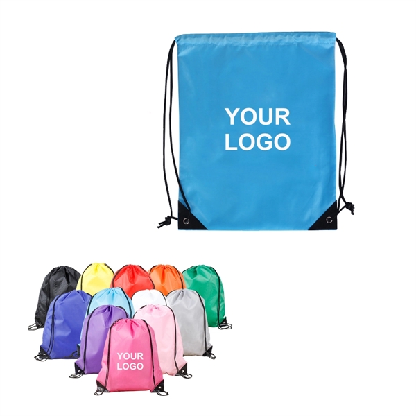 Multi-color Polyester Drawstring Bag - Multi-color Polyester Drawstring Bag - Image 0 of 2