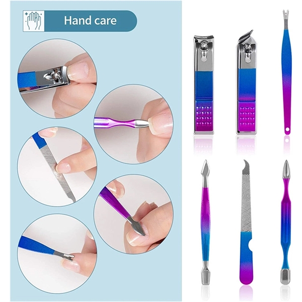16 in 1 Manicure Set Professional Nail Clippers Pedicure Kit - 16 in 1 Manicure Set Professional Nail Clippers Pedicure Kit - Image 3 of 5