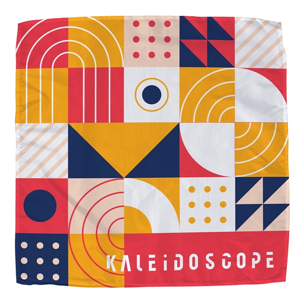 Custom Poly Micro-Peach Bandana 21- x 21- - Full Color