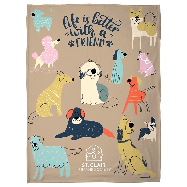Light-Weight Brushed Fleece Blanket 50- x 60- 300GSM - Full