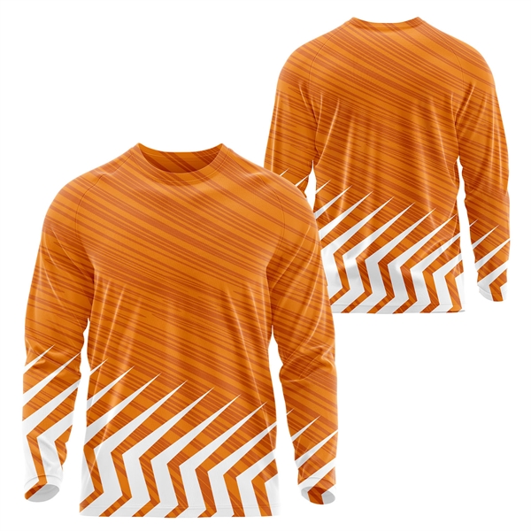 Unisex 160 GSM Football Mesh Long Sleeve Jersey T-Shirt - Unisex 160 GSM Football Mesh Long Sleeve Jersey T-Shirt - Image 2 of 3