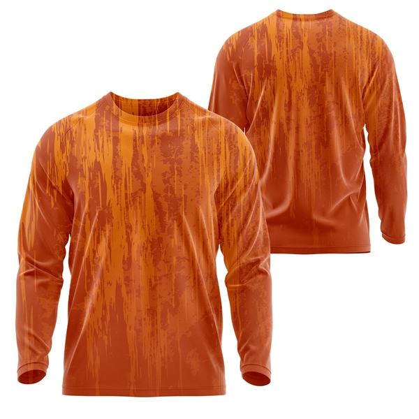 Unisex 125 GSM Woven Roving Long Sleeve Sublimation T-Shirt - Unisex 125 GSM Woven Roving Long Sleeve Sublimation T-Shirt - Image 3 of 3