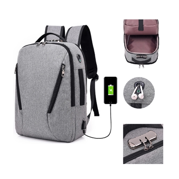Travel Laptop Backpack With USB - Travel Laptop Backpack With USB - Image 1 of 1