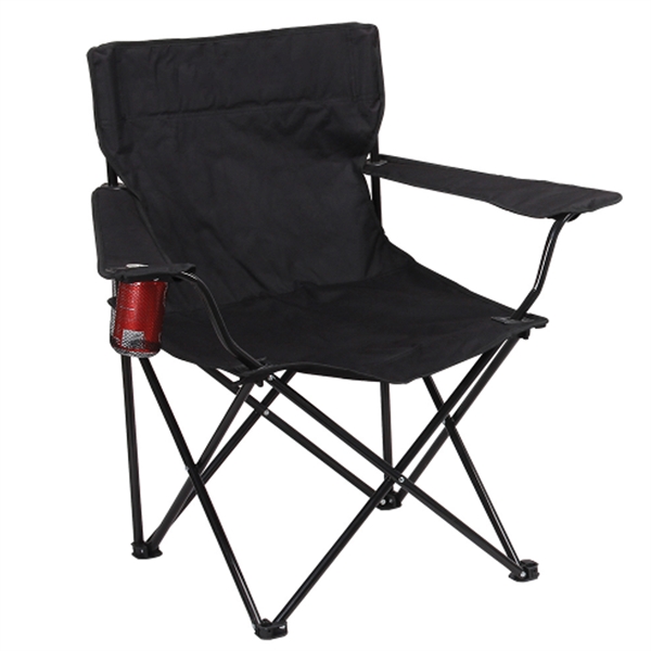 Portable Folding Chair w/ Cup Holder& Carry Bag,Holds 225lbs - Portable Folding Chair w/ Cup Holder& Carry Bag,Holds 225lbs - Image 3 of 7