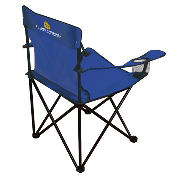 Portable Folding Chair w/ Cup Holder& Carry Bag,Holds 225lbs - Portable Folding Chair w/ Cup Holder& Carry Bag,Holds 225lbs - Image 6 of 7