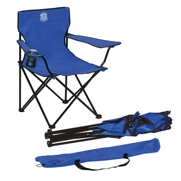 Portable Folding Chair w/ Cup Holder& Carry Bag,Holds 225lbs - Portable Folding Chair w/ Cup Holder& Carry Bag,Holds 225lbs - Image 5 of 7