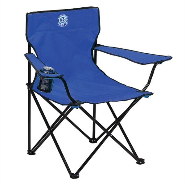 Portable Folding Chair w/ Cup Holder& Carry Bag,Holds 225lbs - Portable Folding Chair w/ Cup Holder& Carry Bag,Holds 225lbs - Image 7 of 7