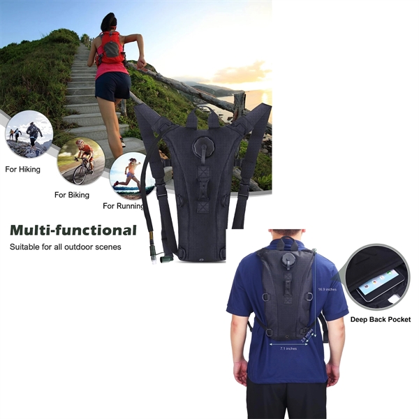 Hydration Pack Backpack with 3L Bladder - Hydration Pack Backpack with 3L Bladder - Image 2 of 2