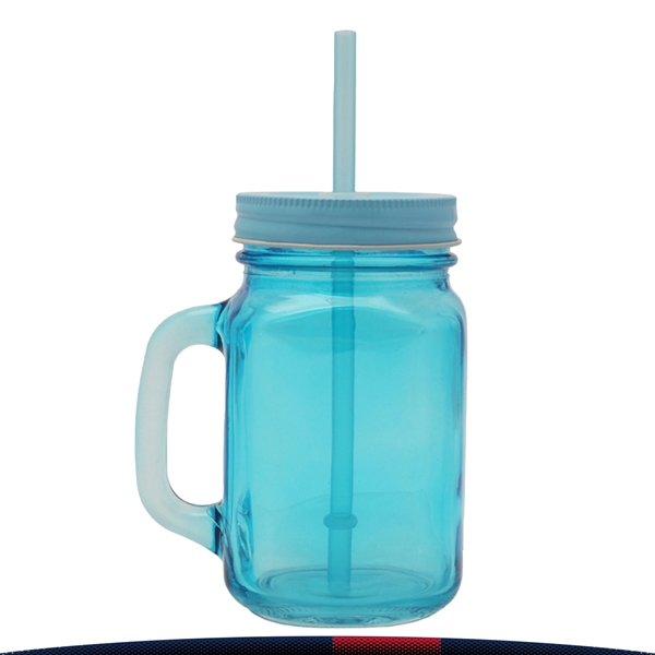 15 oz. Water Jars With Straw - 15 oz. Water Jars With Straw - Image 3 of 6